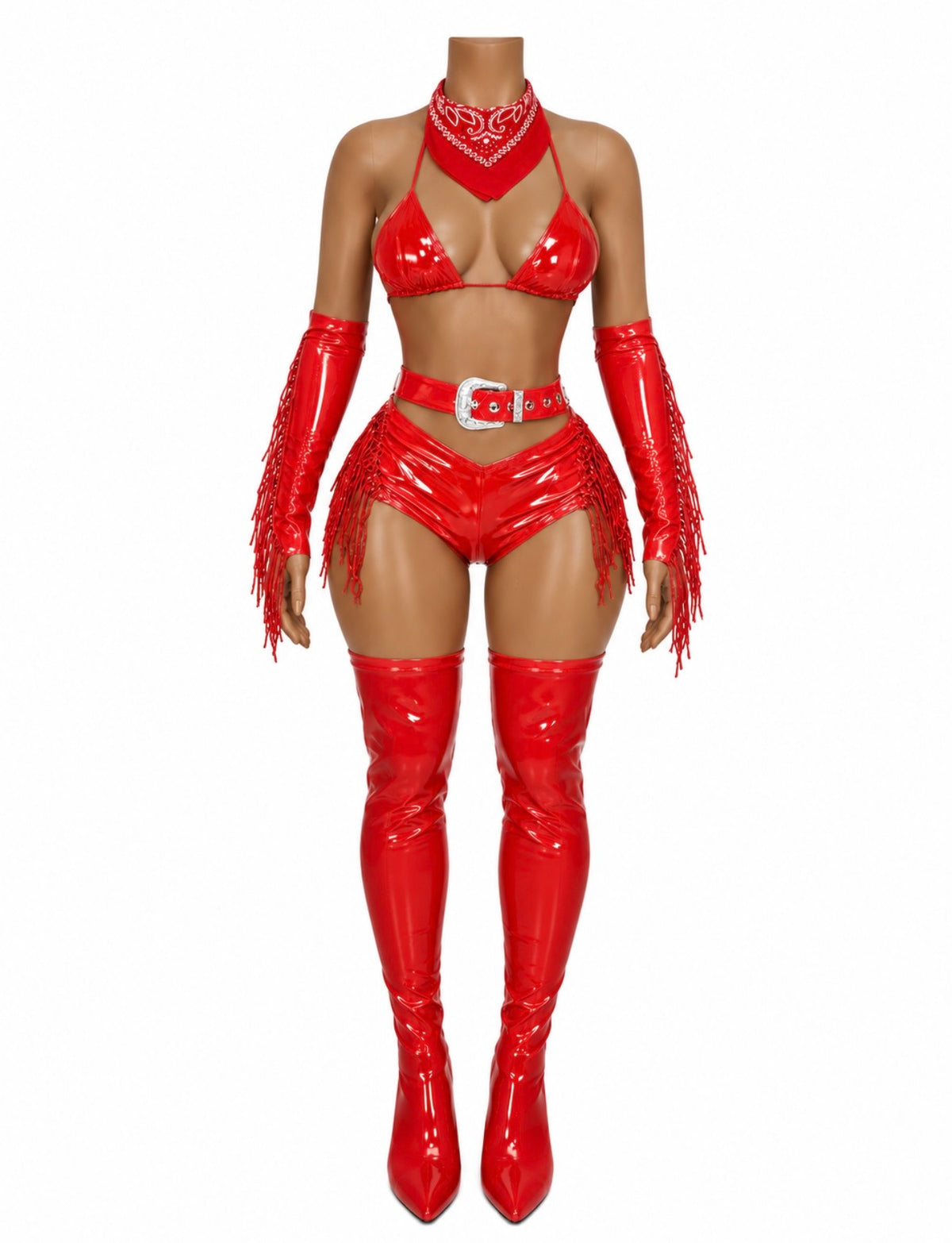 “Wild West Baddie” Red 5 piece Costume