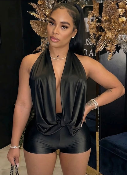 “Rakel” Brown Romper