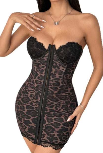 “Leopara Me” Black Dress