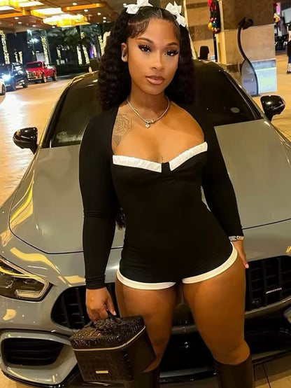 “Makayla” Black Romper