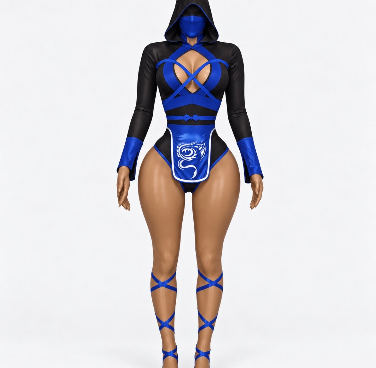 “Night Fight” Blue Romper 2 Piece Costume Set