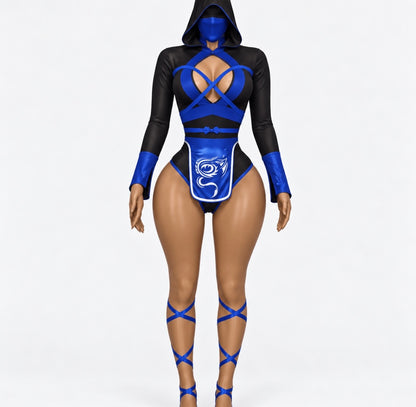 “Night Fight” Blue Romper 2 Piece Costume Set