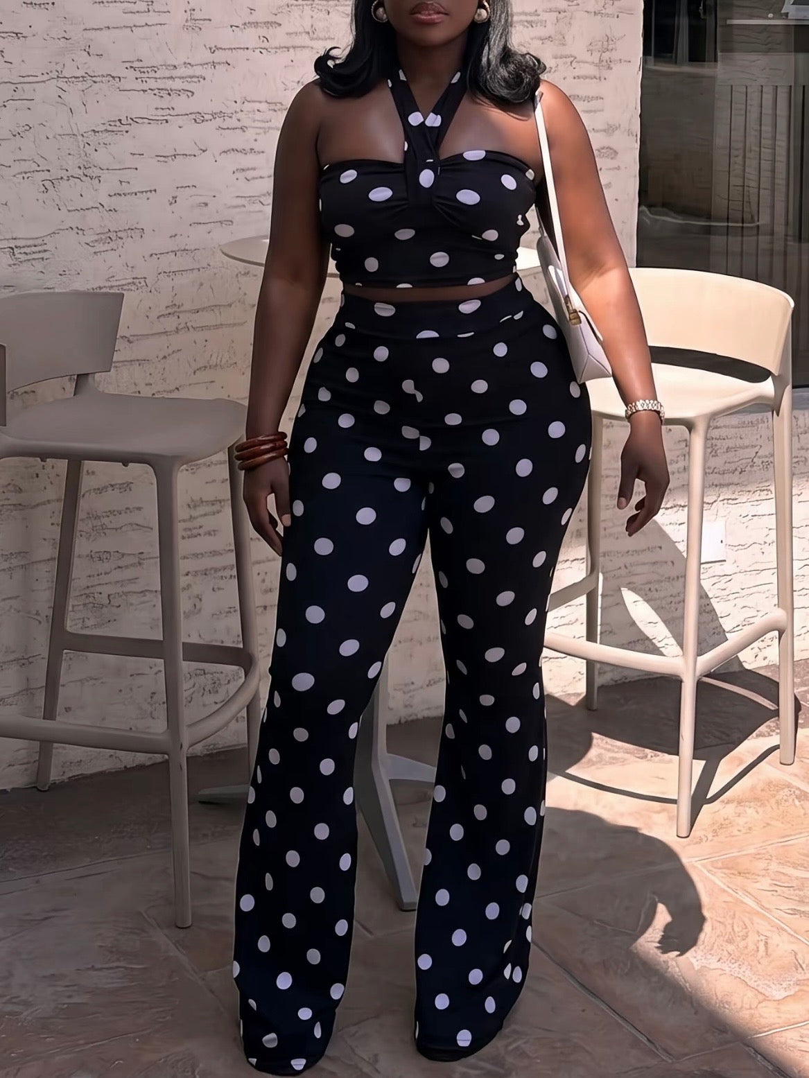 “Raving Dot” Black 2 Piece Set