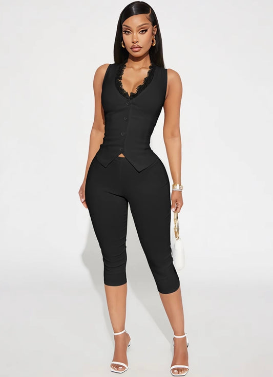 “Damoni” Black Romper