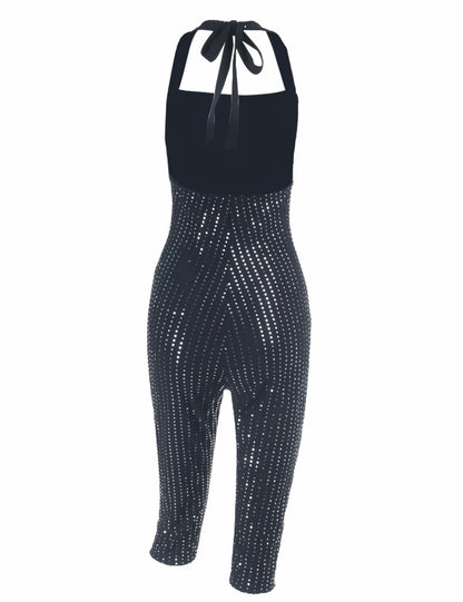 “Night Owl” Black Romper