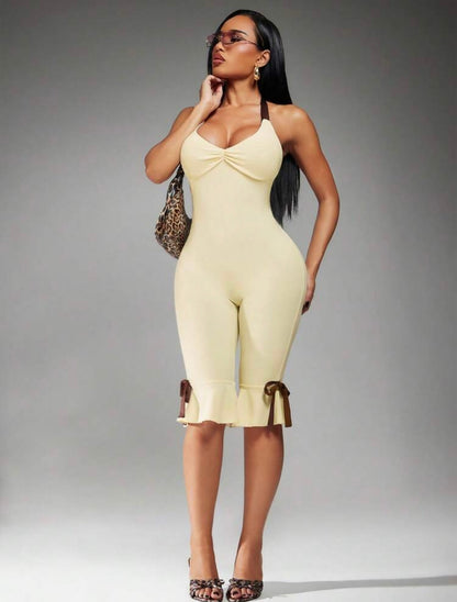 “Sun Tan” Yellow Romper