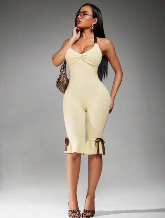 “Sun Tan” Yellow Romper