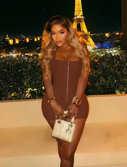 “Semaj” Brown Romper