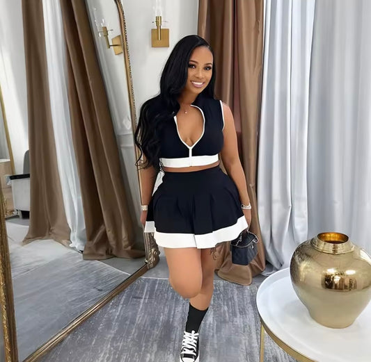 “Tati Tennis” Black 2 Piece Set