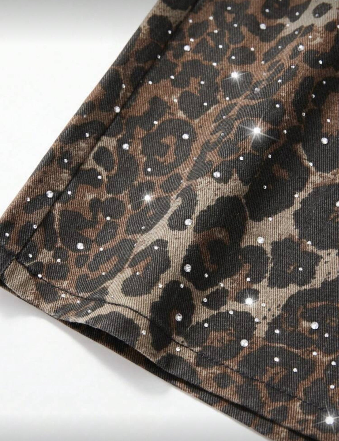 “Leopard Lane” Brown Jorts