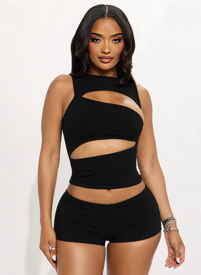 “Asymmetrical” White 2 Piece Set