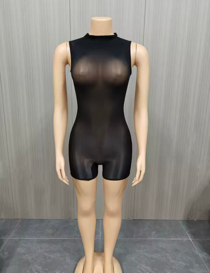 “Sacred Mami” Black Romper