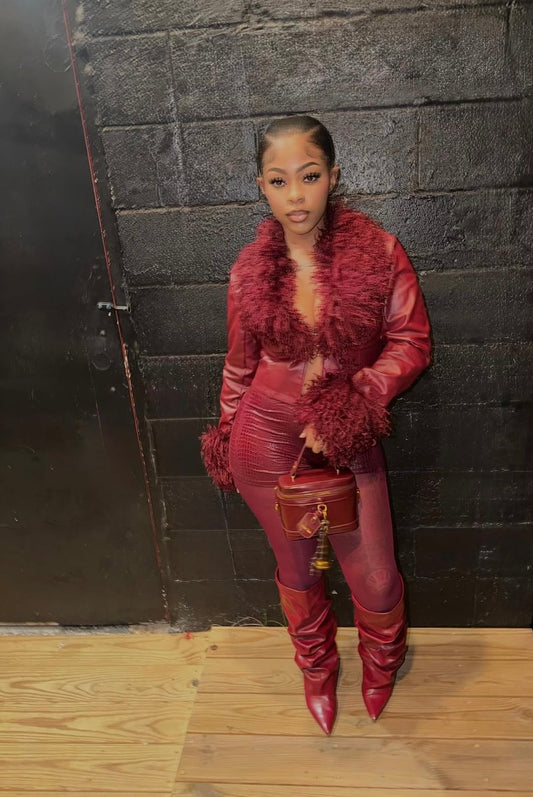 “Suite Life” Burgundy 2 Piece Set