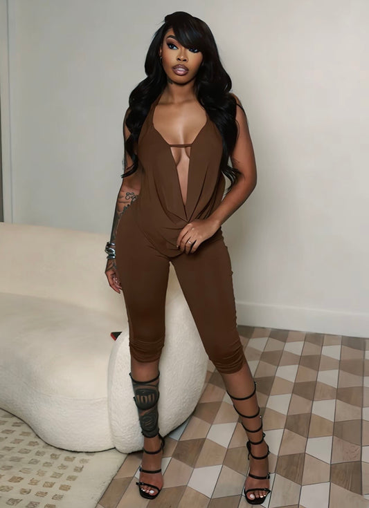 “Gillian” Brown 2 Piece Set