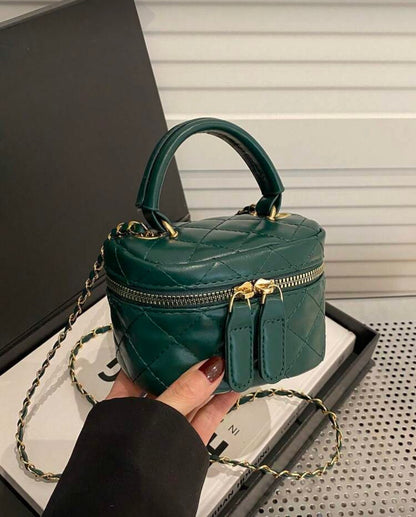 “Times Square” Dark Green Handbag