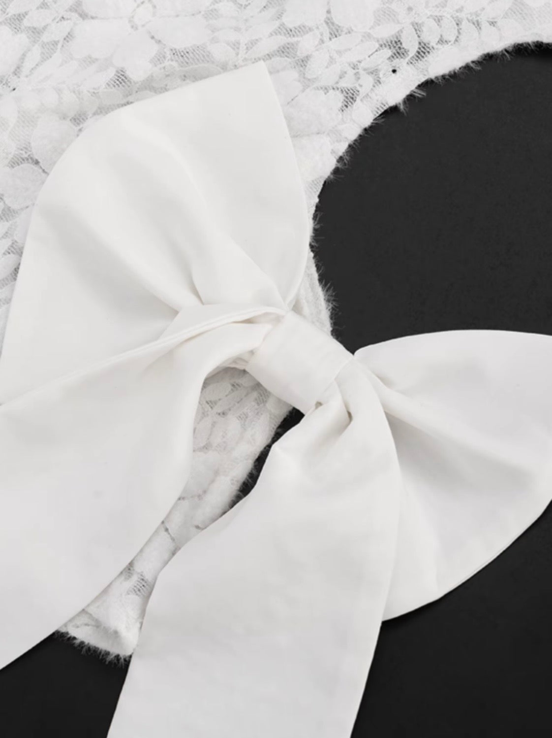 “Licorice Lace” White Romper