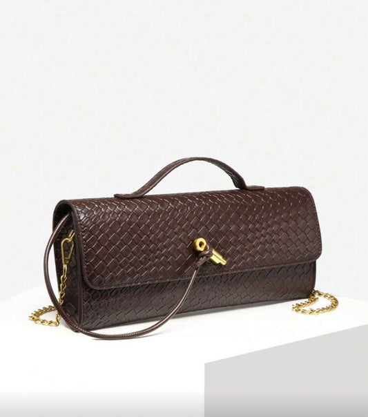 “Handle Up” Brown Handbag