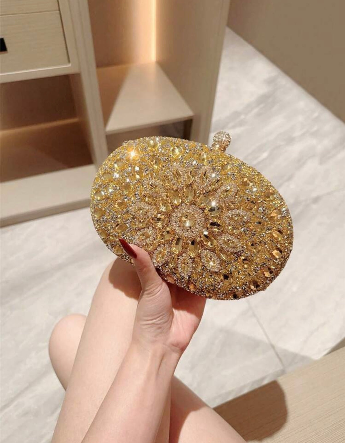 “Billionaire Belle” Gold Handbag