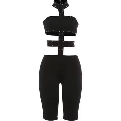 “Partner In Crime” Black Romper