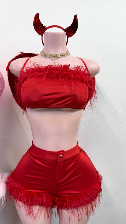 “Hot As Hell” Red 3 Piece Costume Set