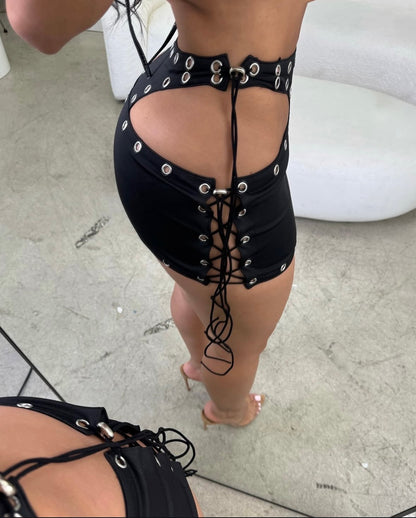 “Shot o Clock” Black Skirt
