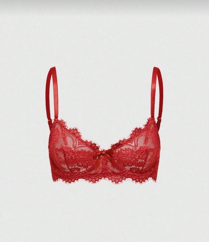 “Lisa Lace” Red Bralette