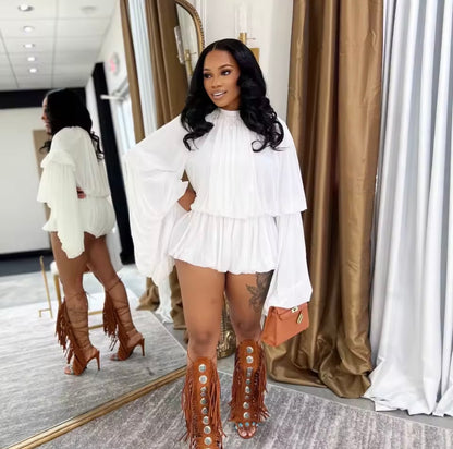 “Roman Luxe” White 2 Piece Set