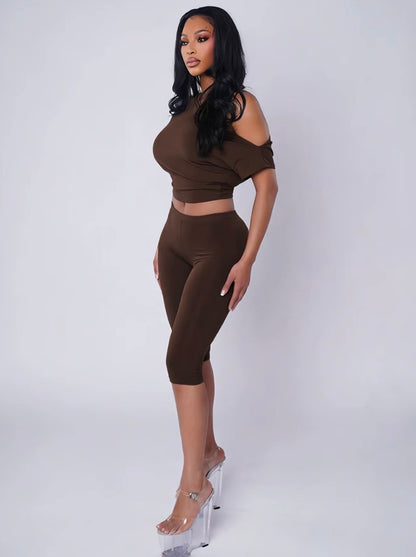 “Xiomara” Brown 2 Piece Set