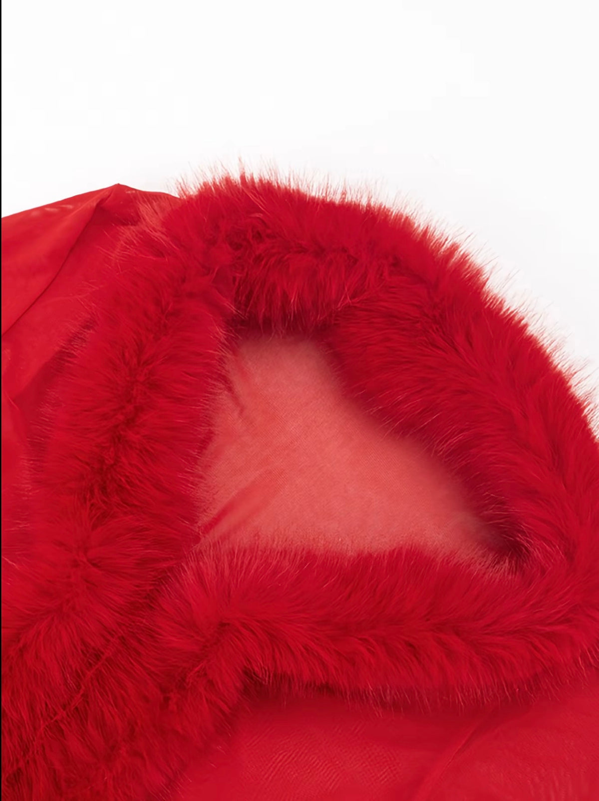 “Plush Persuasion” Red Furr Top