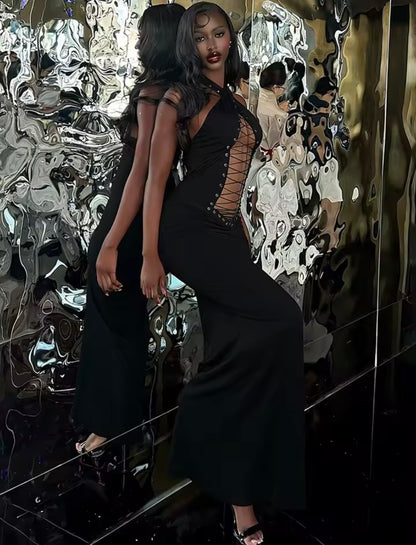 “Viola” Black Dress