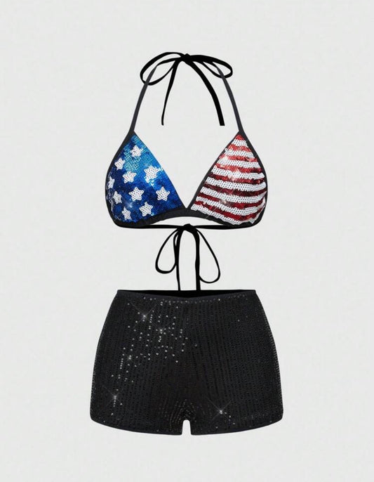 “Independent Sequins” 2 Piece Set