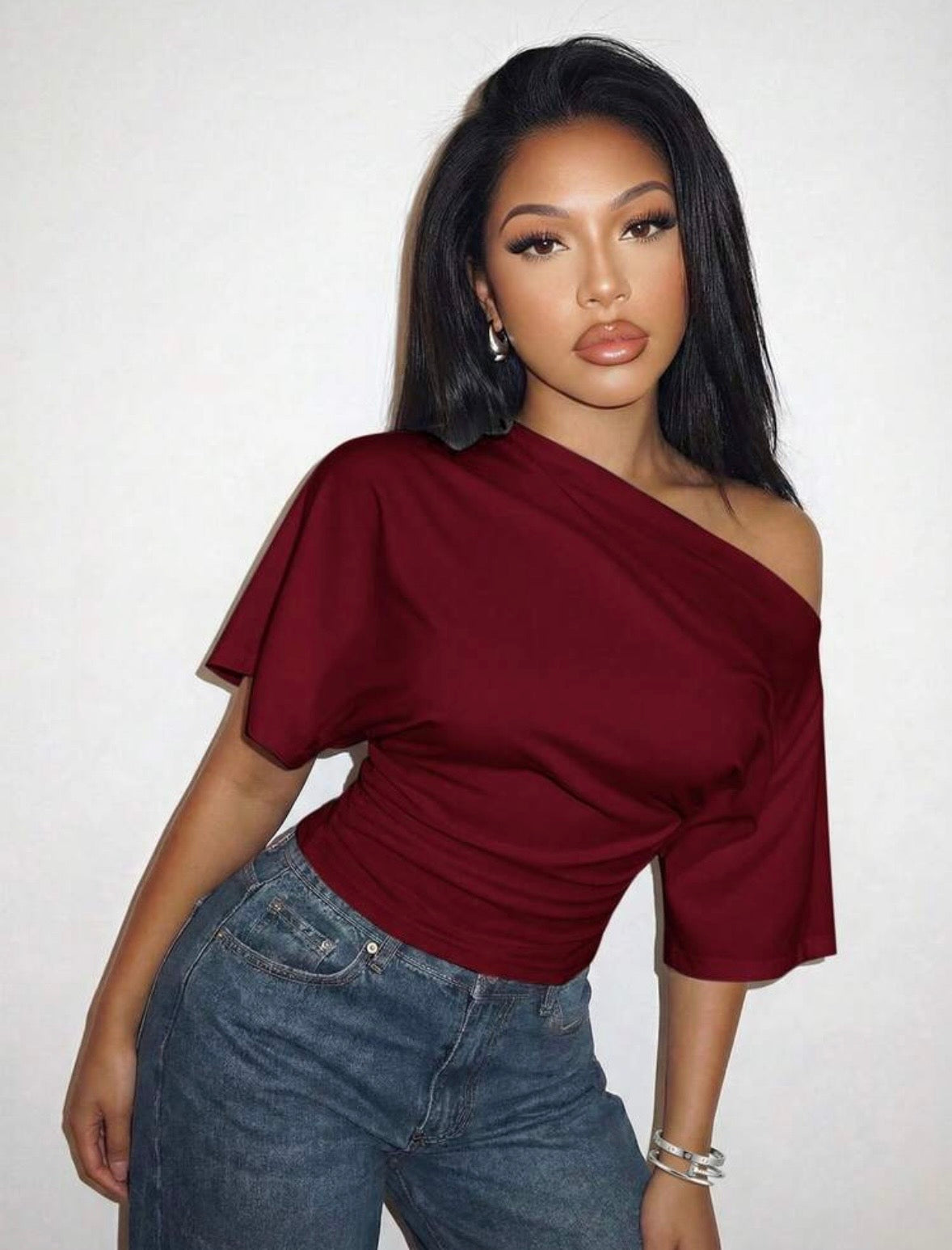 “Lena” Burgundy Top
