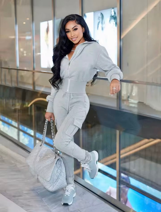 “Blanco Babe” Grey 2 Piece Set