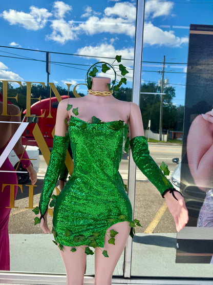 “Poison Ivy” Green 3 Piece Costume