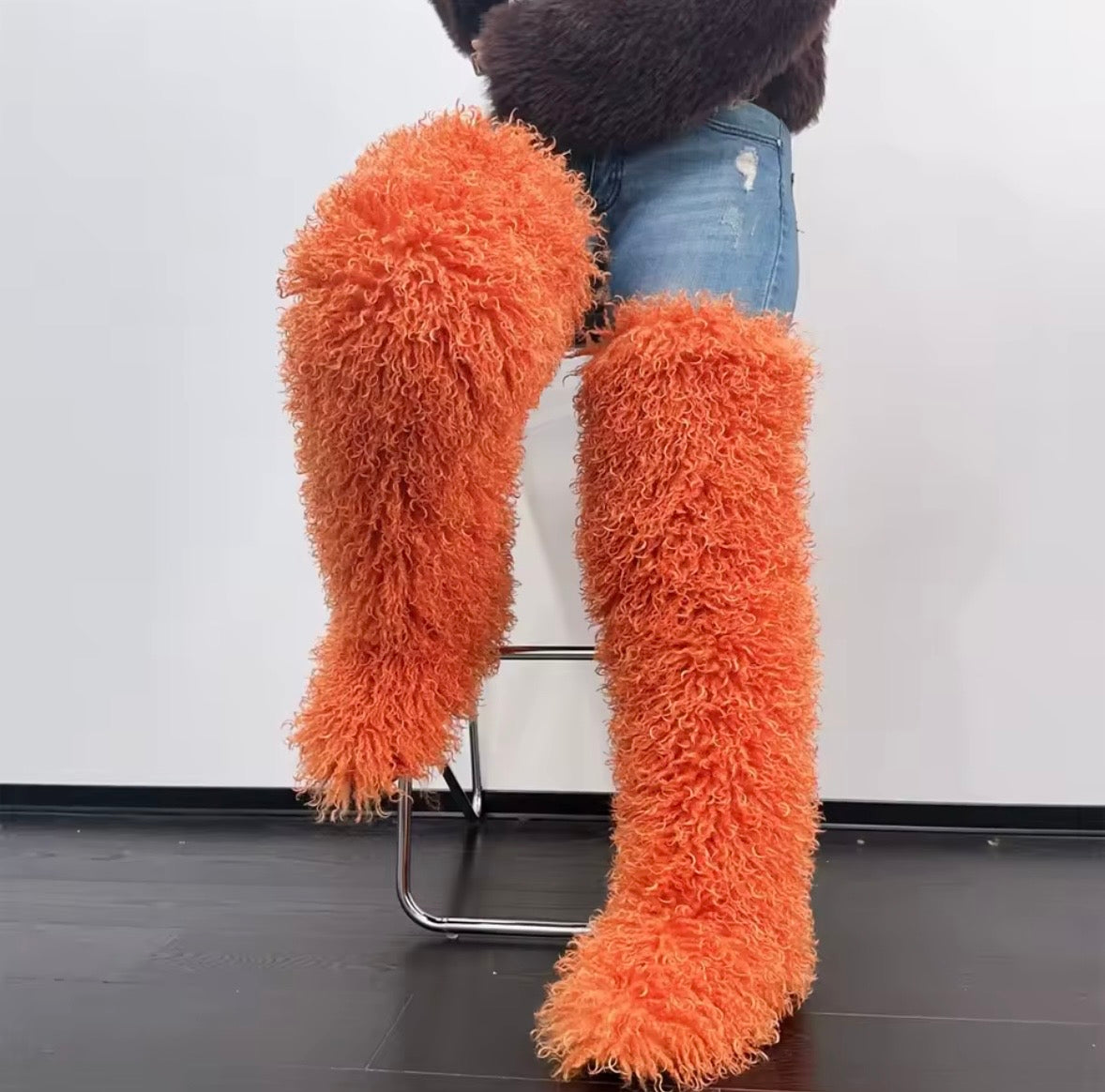 “Mongolian” Black Furr Boot