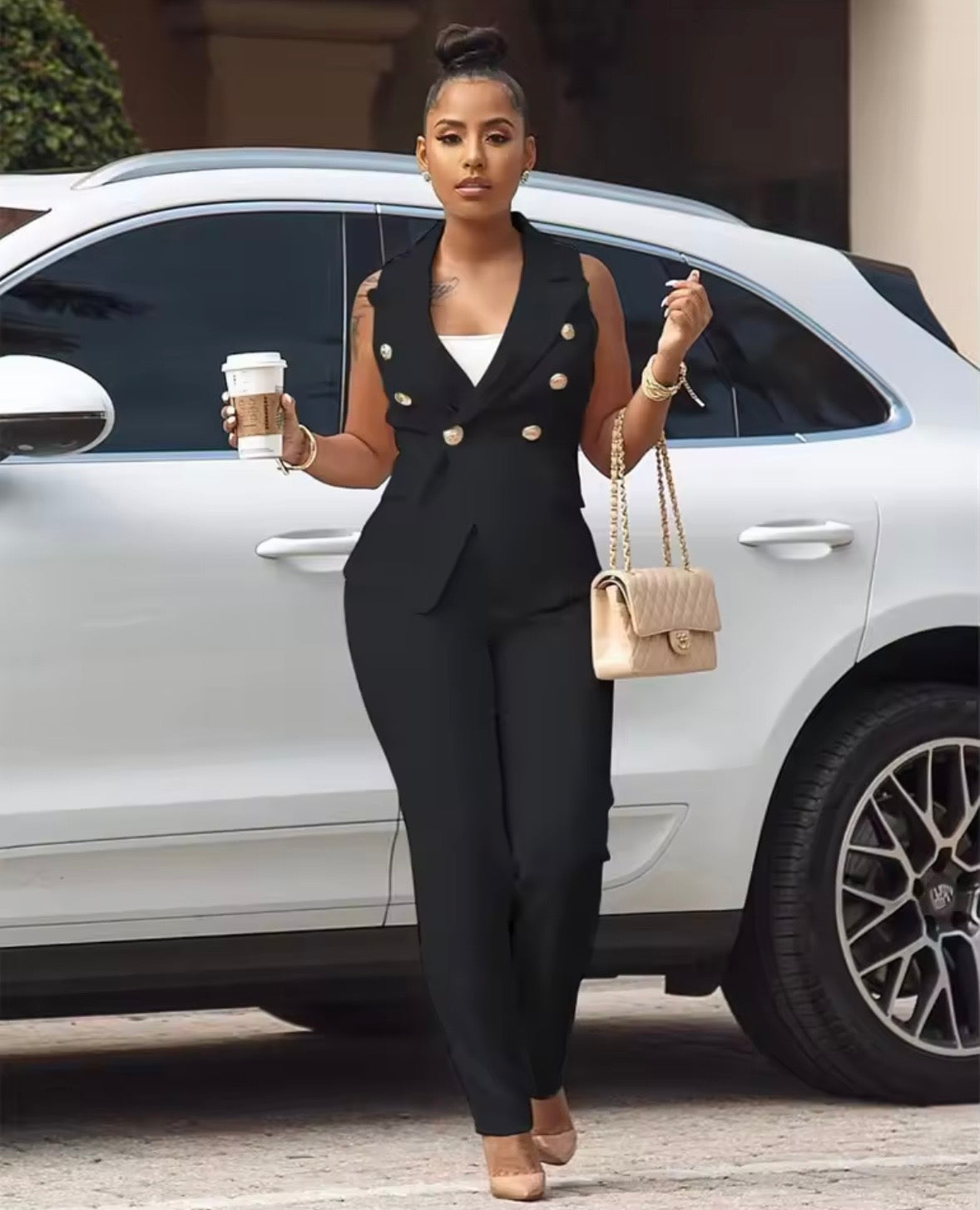 “Penelope Pants Suit” Black 2 Piece Set