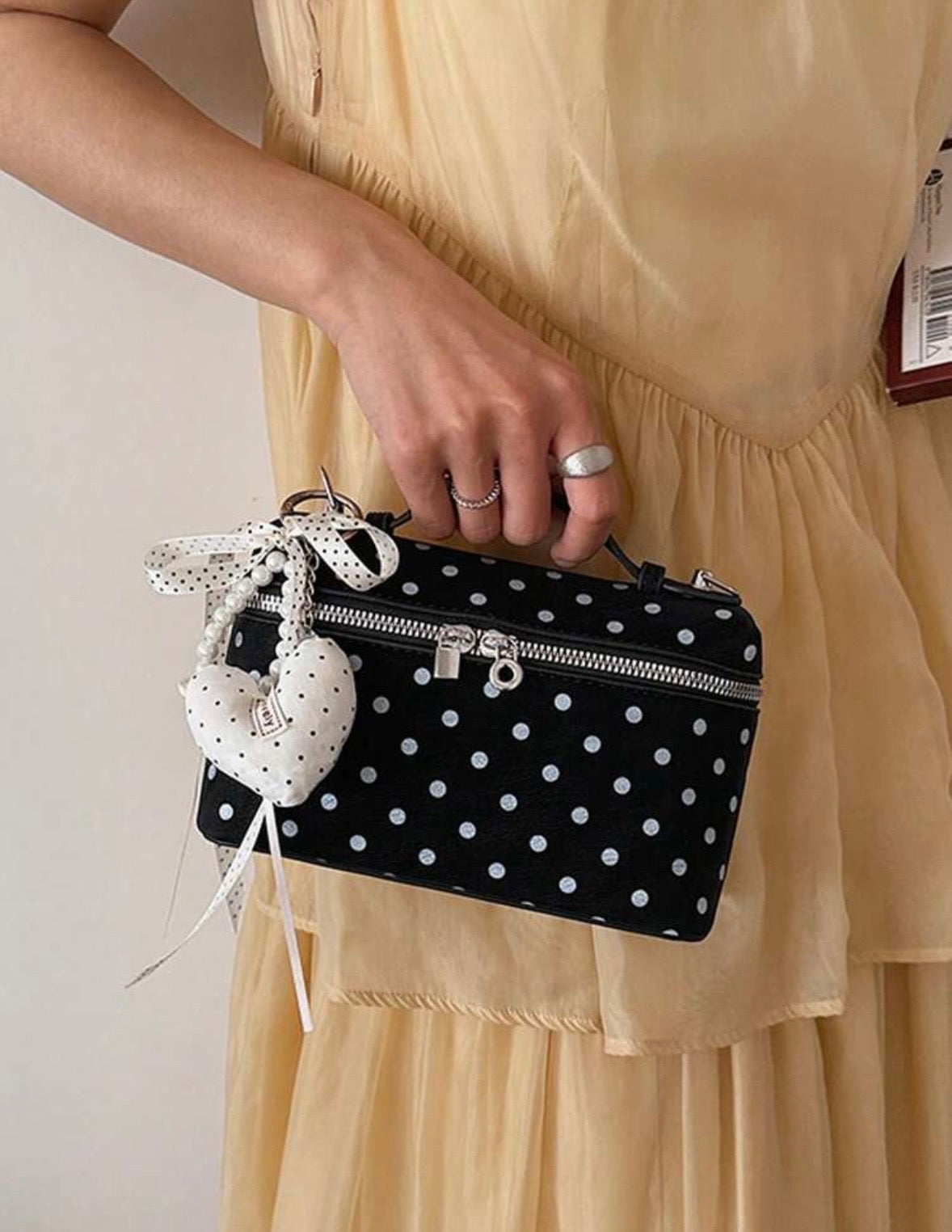 “Harlem Square” White Handbag