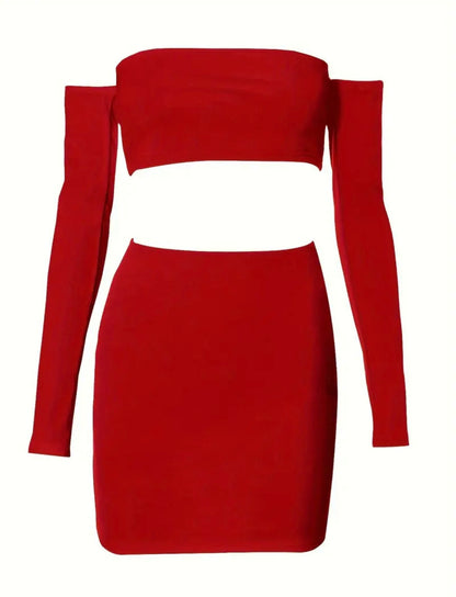 “ Rina” Red 2 Piece Set