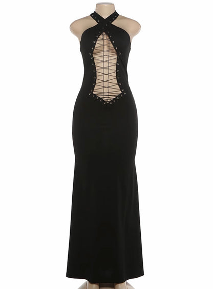 “Strings Attached” Black Dress