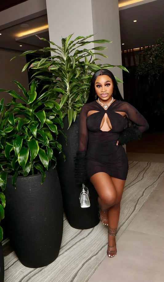 “Iced” Black Dress