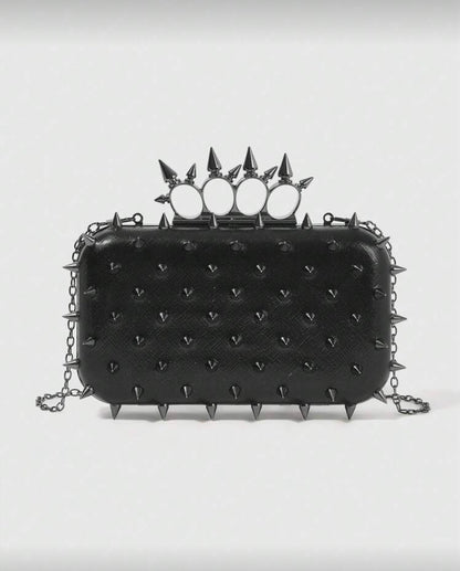 “Spiked Spunk” Black Handbag