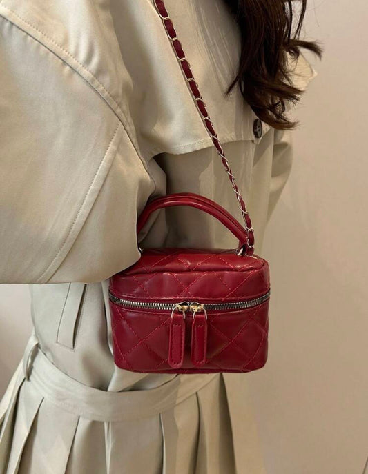“Times Square” Burgundy Handbag