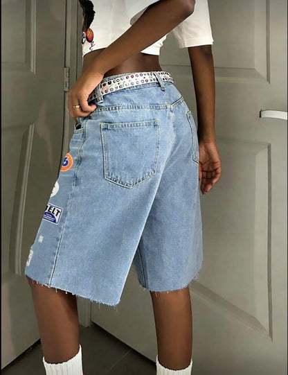 “Highway 66” Denim Jorts