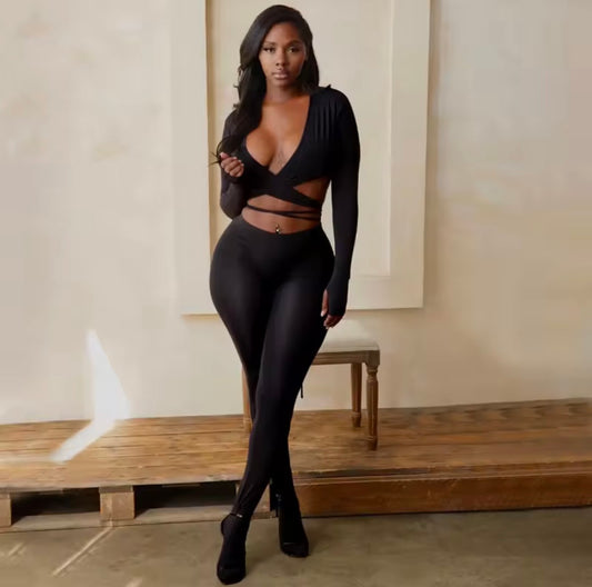 “Violet” Black 2 Piece