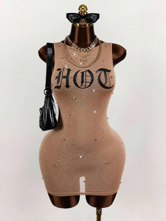 “Hot” Brown Dress