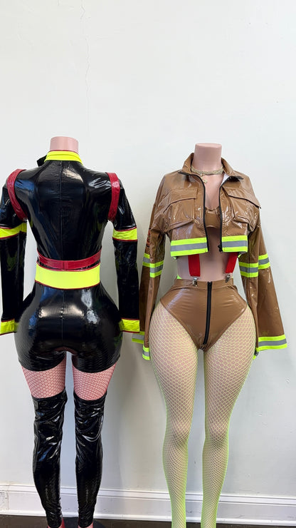 “Fire Drill” Black 2 Piece Costume