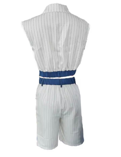 “Denim Denim” White 2 Piece Set