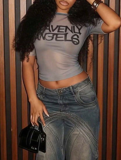 “Heavenly Angels” Grey Top