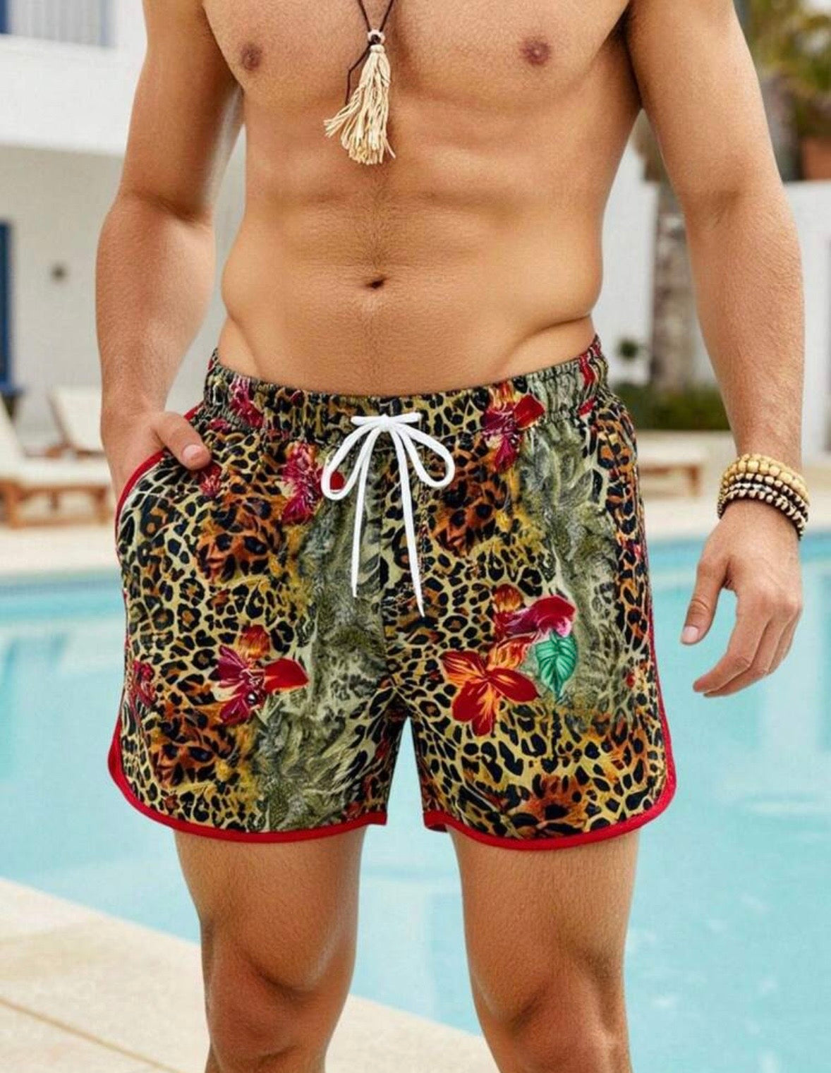 “Wild Life Leopard” Swimming Trunks