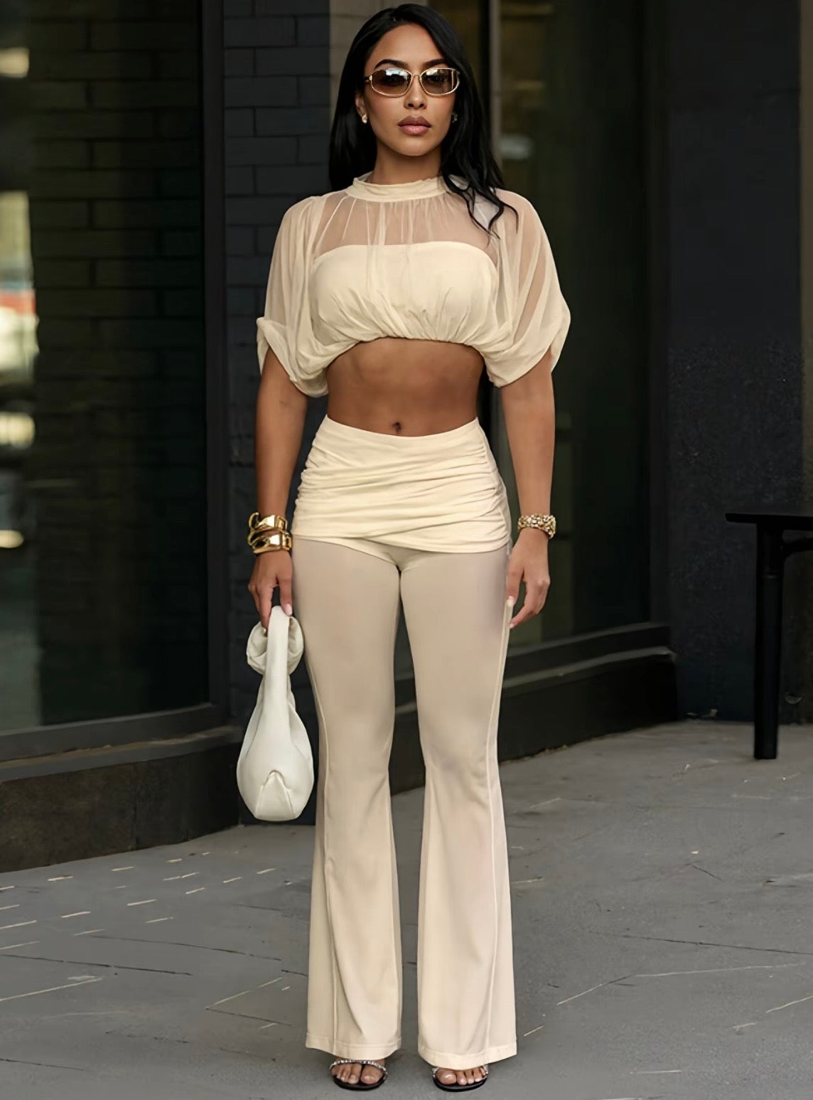 “Chanel Couture” Apricot 2 Piece Set
